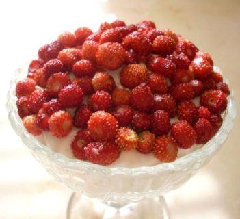 Poziomki z kremem waniliowym