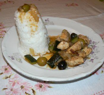 Smażony kurczak z cukinią