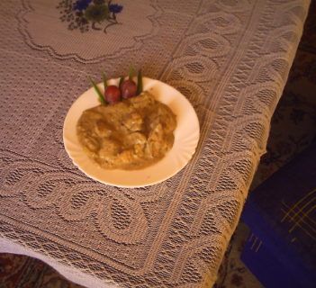 Wątróbka w sosie śmietanowym