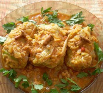 Kurka pekińska z soczewicą