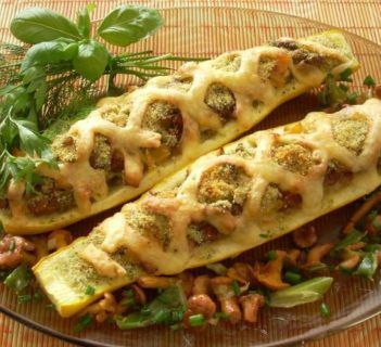 Cukinia zapiekana z kurkami