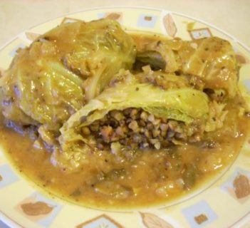 Gołąbki z kaszą i grzybami