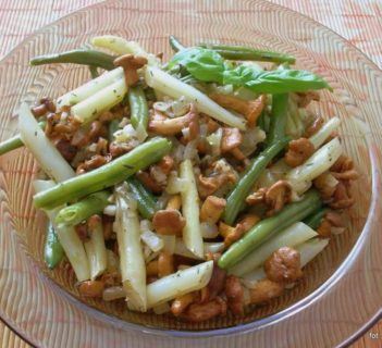 Fasolka szparagowa z kurkami