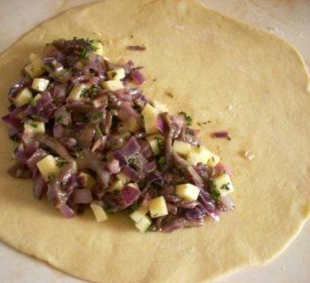 Calzone z gąsówkami