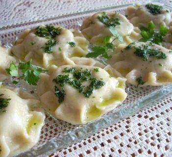 Postne pierożki z gąskami