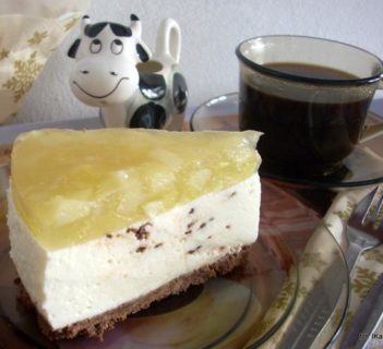 Sernik waniliowo – czekoladowo – gruszkowy