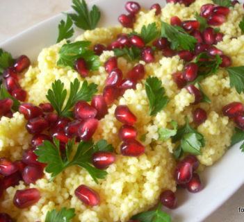 Pomarańczowe jagły z granatem