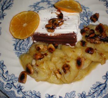 Deser bananowy z lodami