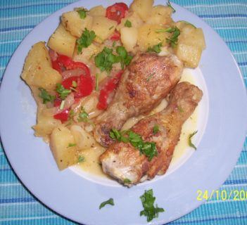 Kurczak inaczej z duszonymi ziemniakami