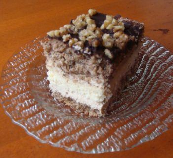 Ciasto serowo – orzechowe