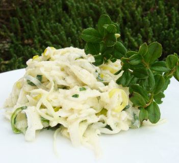 Surówka z białej kapusty i pora