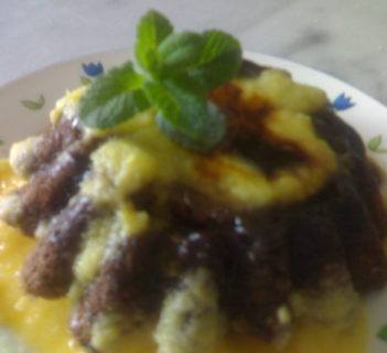 Deser czekoladowy z polewą owocową