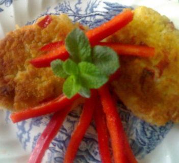 Kotleciki ryżowe, marchewkowo – paprykowe