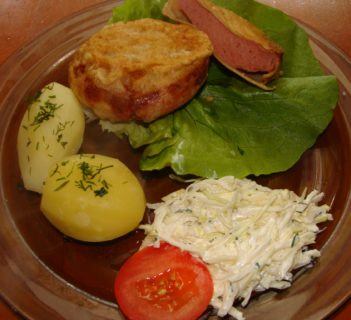 Racuchy z mortadelą