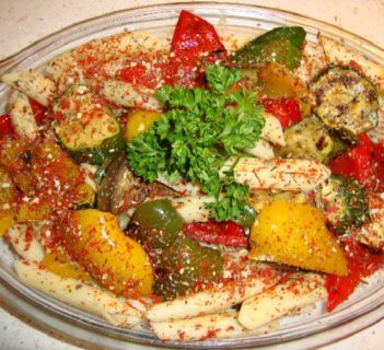 Penne z grilowanymi warzywami