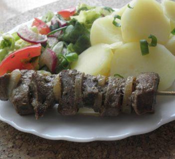 Szaszłyki z wątróbki wieprzowej