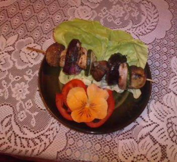 Szaszłyki z piersią z kurczaka