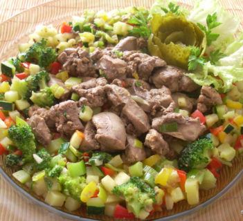 Wątróbka z warzywami