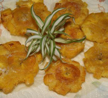 Zielony banan smażony