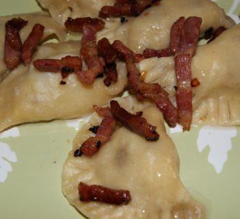 Ruskie pierogi z bazylią