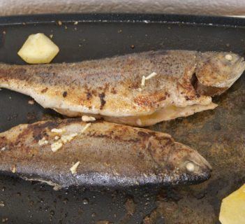 Pstrag cytrynowo-czosnkowy.