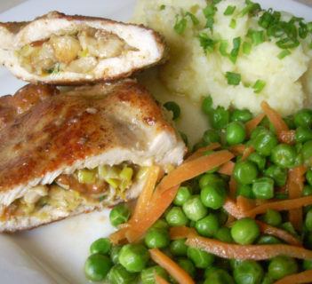 Kieszonki schabowe z borowikami