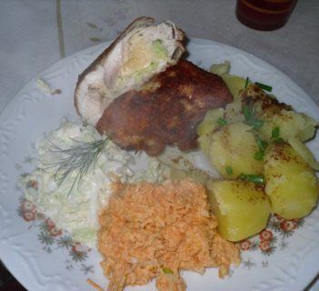 Roladki z chrzanem i kapustą