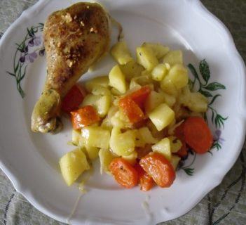 Kurczak z warzywami na obiad