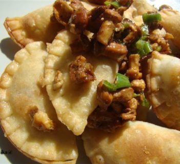 Smażone pierogi z kurkami