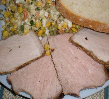 Schab pieczony pachnący rozmarynem