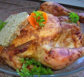 Kurczak z nadzieniem z kaszy jeczmiennej