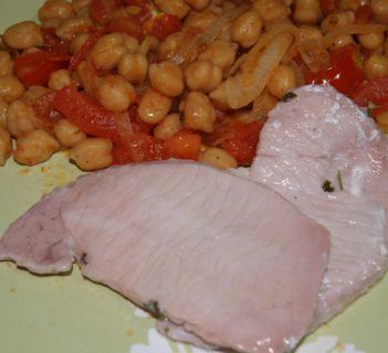 Schab w białym winie