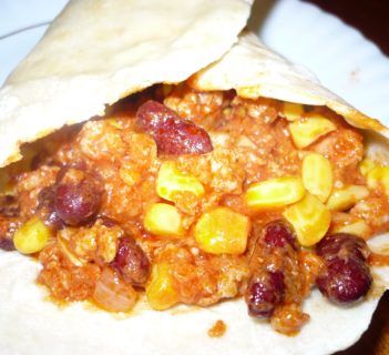 Tortilla z chilli con carne