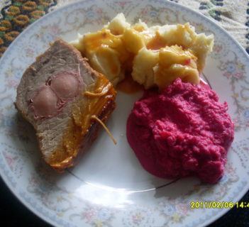 Pieczeń z parówkami