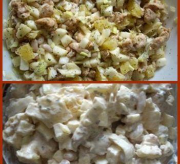 Sałatka z kurczaka i fasoli