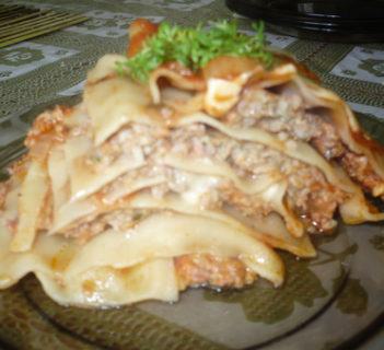 Lasagne z kaszą jęczmienną