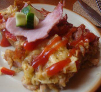 Zapiekanka na chlebie