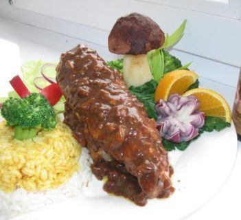 Pieróg wieprzowy Robisia na grzance.