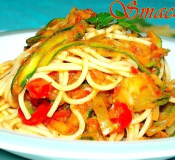 Spghetti z Pesto i Warzywami