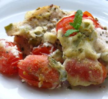 Filety zapiekane z baby plum tomato