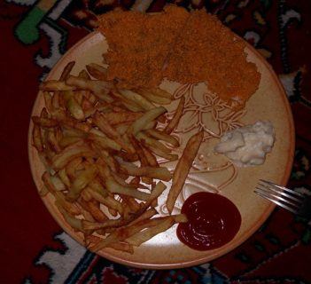 Frytki z filetem z kurczaka